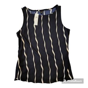 NWT Ann Taylor Navy Blouse